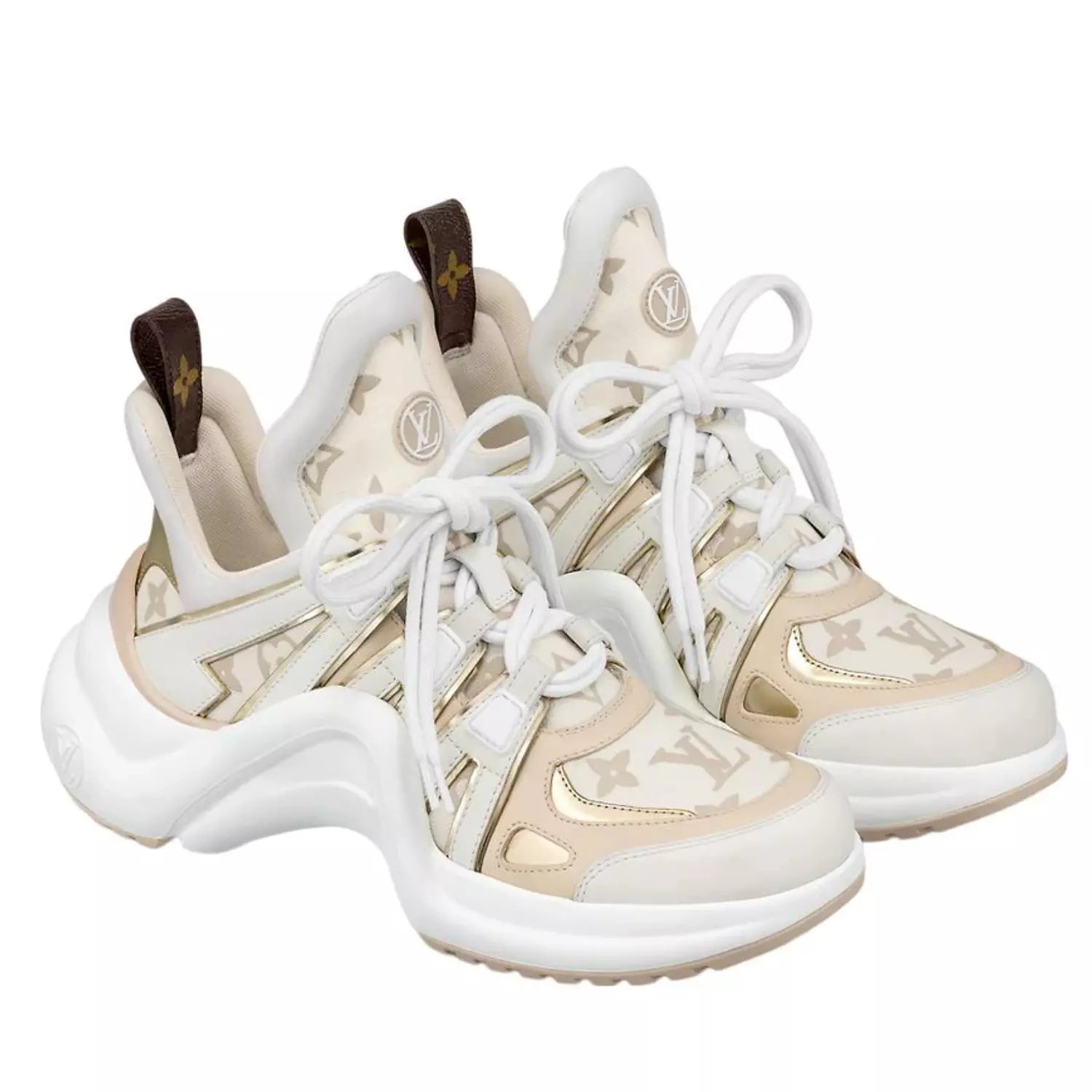 LOUIS VUITTON(WMNS) LOUIS VUITTON LV Archlight Sneakers 'Beige Monogram Gold'