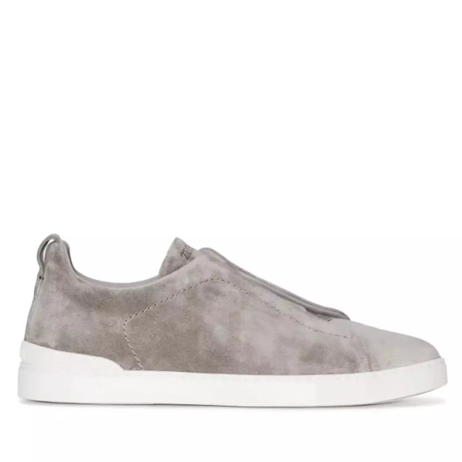 Zegna Grey Mélange Suede Triple Stitch™ Sneakers