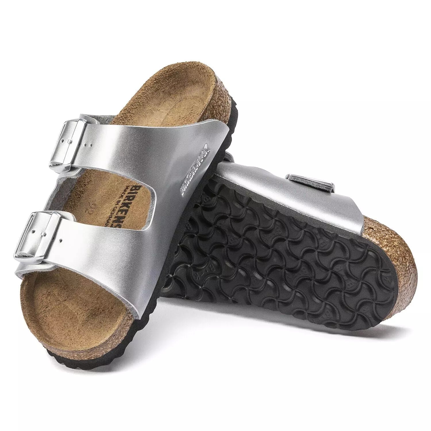 Birkenstocks Arizona Birko-Flor Narrow Fit Silver