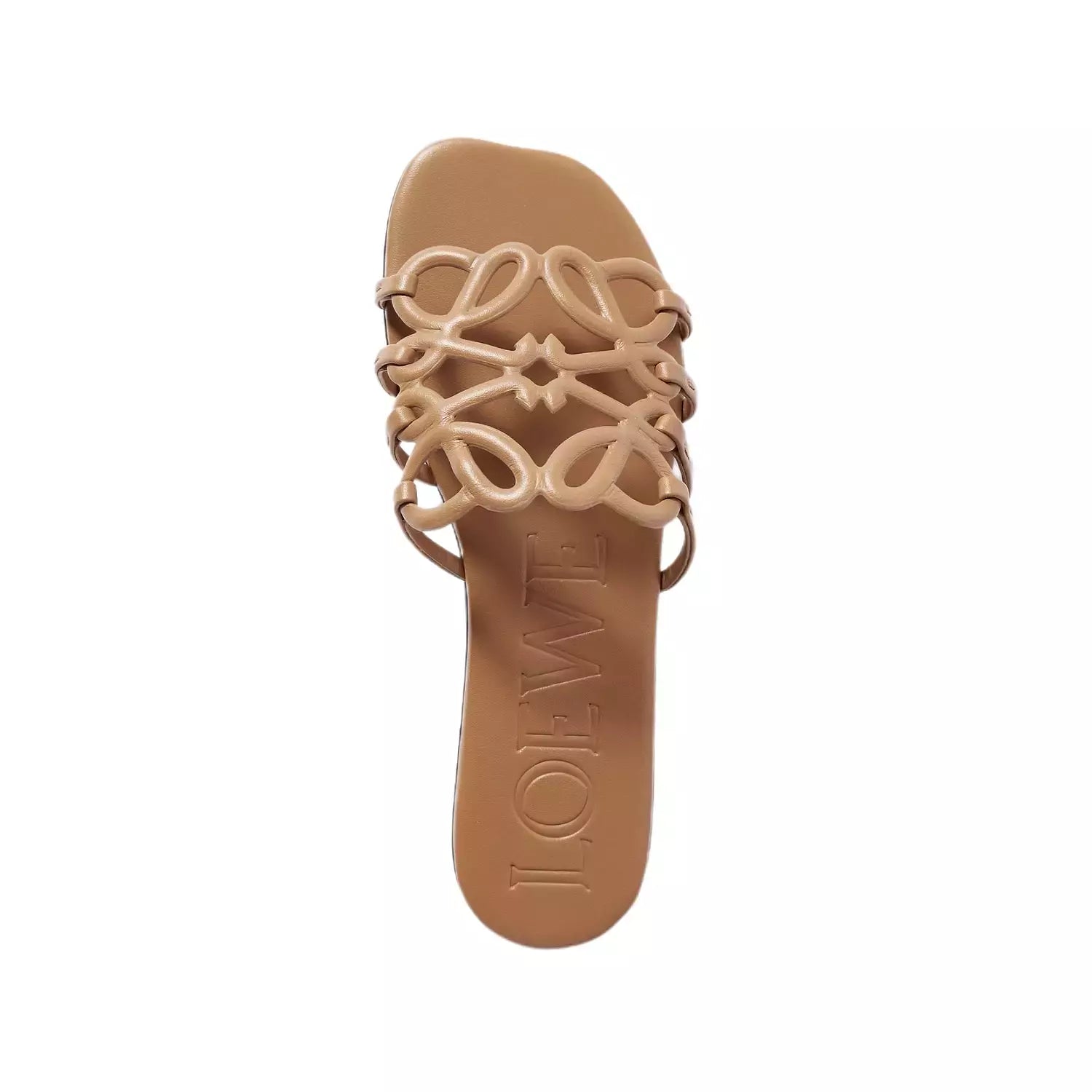 Loewe, Petal Anagram leather slides